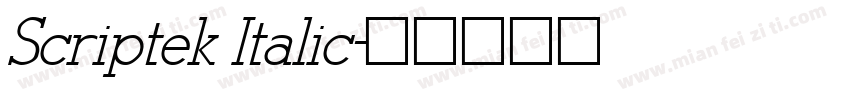 Scriptek Italic字体转换